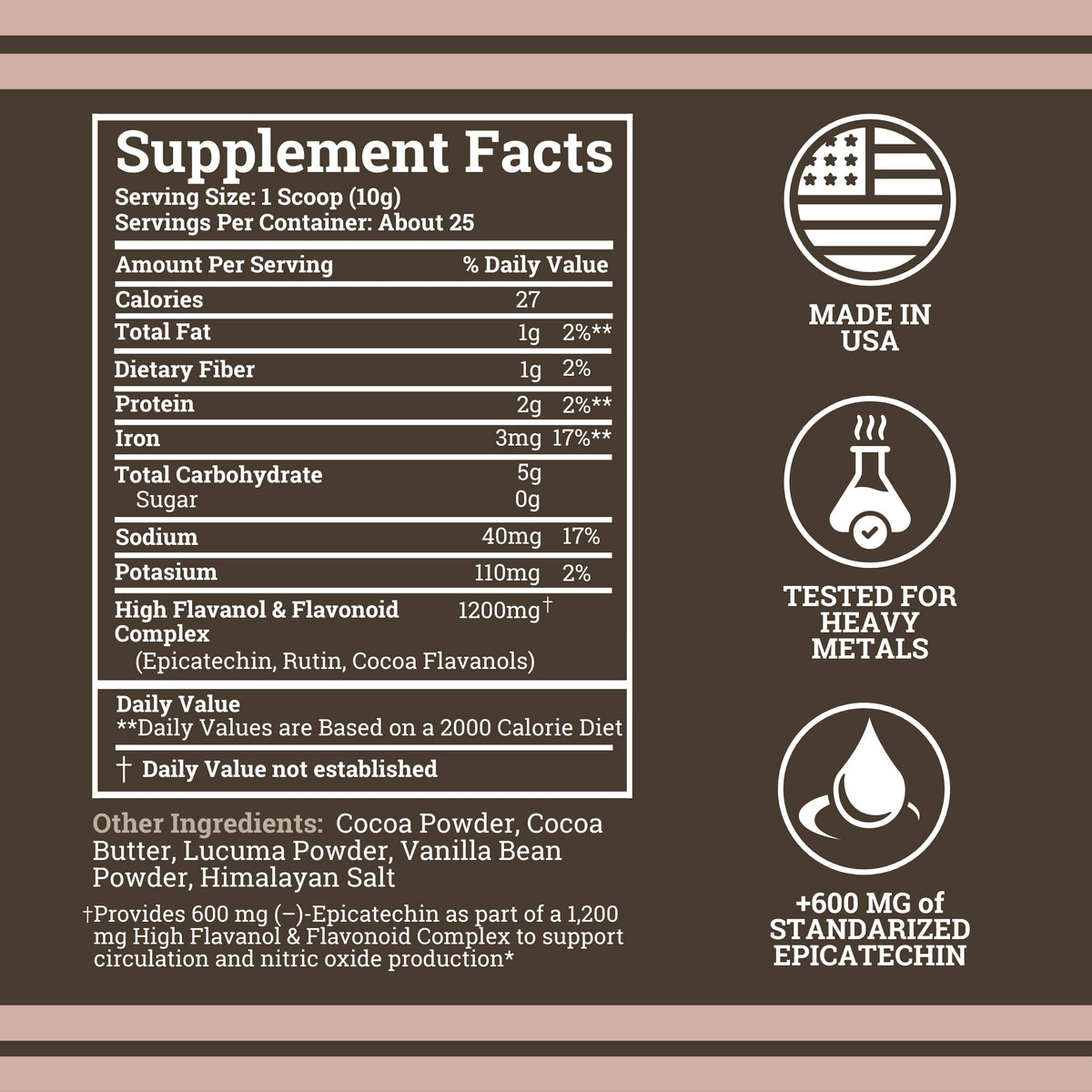 Supercharged Cocoa Flavanols + Flavonoids 1200MG